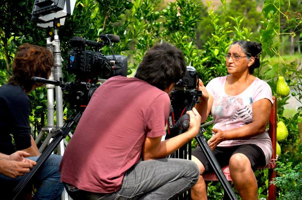 Cena de gravação do documentário “Terra Cabocla”